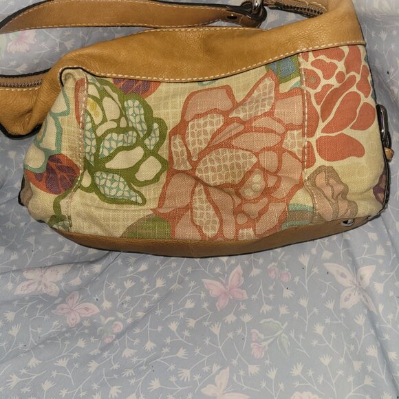 VERY NICE VINTAGE FLORAL PRINT FOSSIL PURSE - Picture 3 of 8